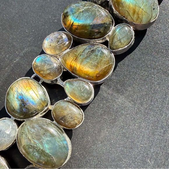 925 sterling silver Labordarite bracelet! Extraordinarily beautiful! HANDMADE!!! - Picture 9 of 15